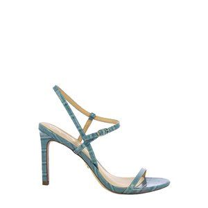 Sam Edelman DORAN Croc Embossed Faux Leather Heeled Sandals